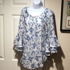 Chaps Peasant-style Top - Size L